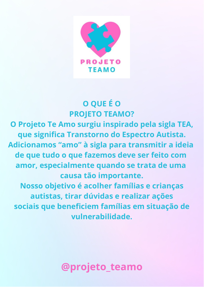 Página 3 da apresentação do Projeto TEAMO
